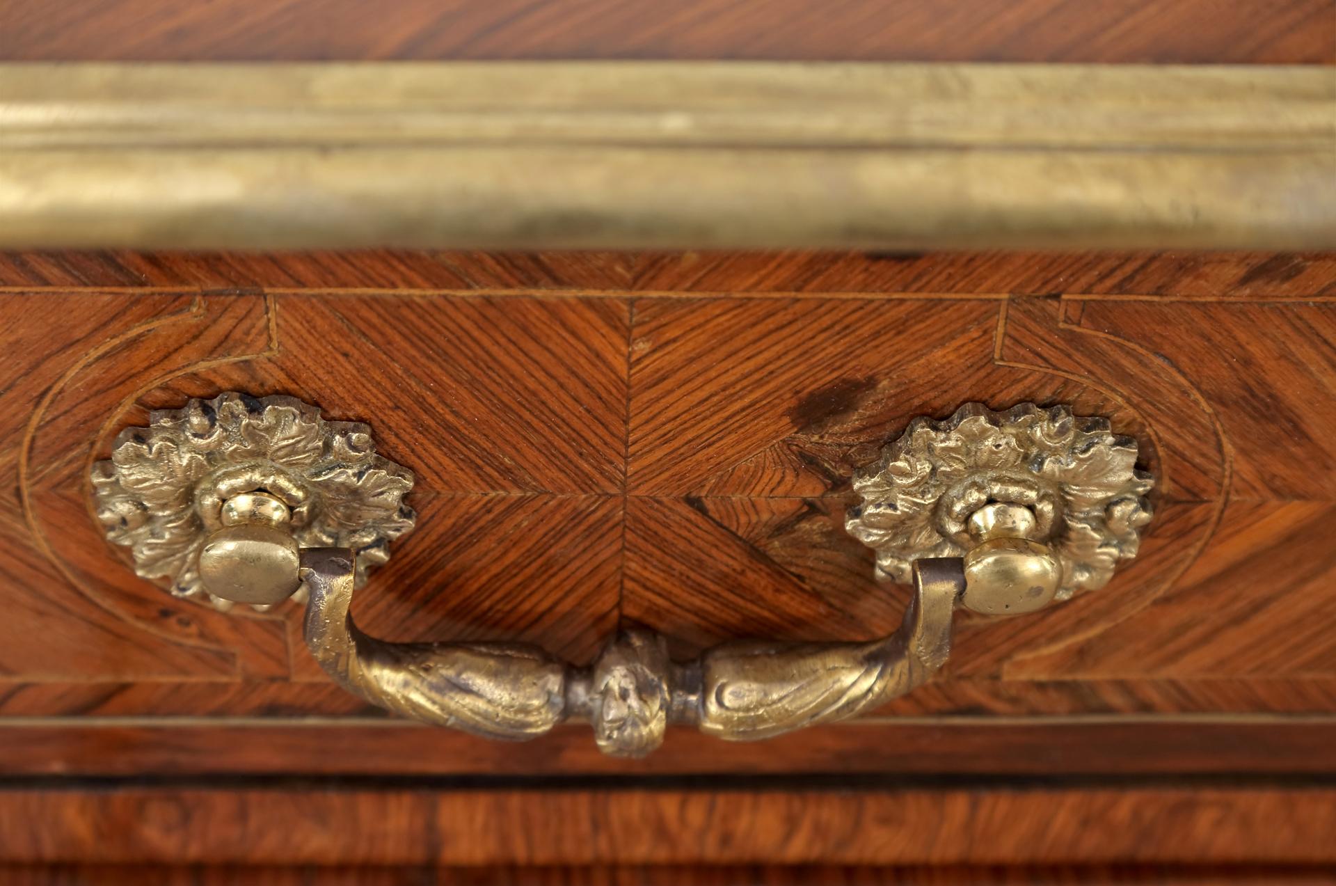 19th Century Louis XIV Style Marquetry and Gilt Bronze Mazarin Commode For Sale 3