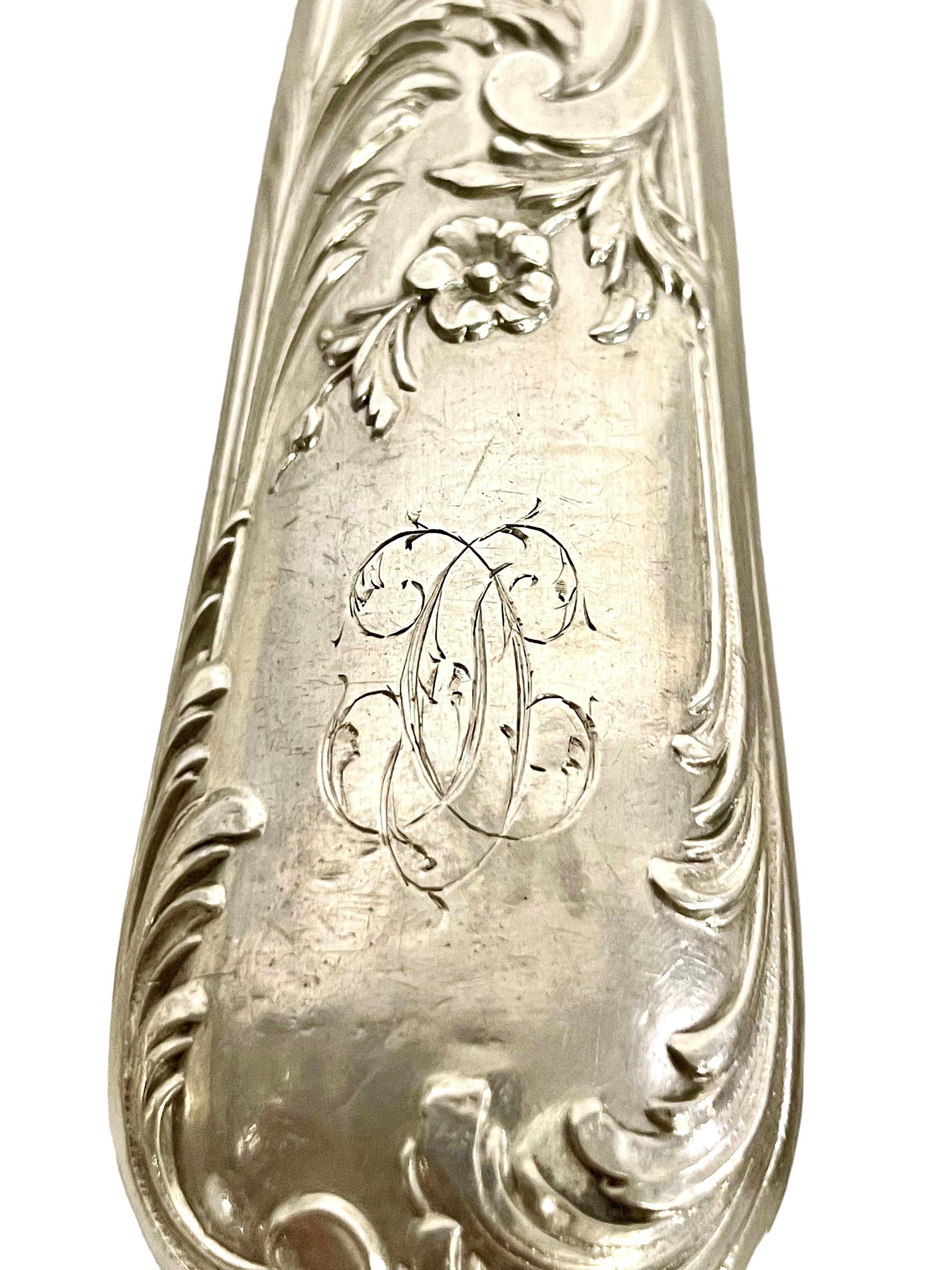 Versilbertes geschnitztes Lammfell-Set im französischen Louis XIV.-Stil von Gigot, 19. Jahrhundert im Angebot 8