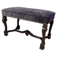 19th century Louis XIV Style Upholstered Bench