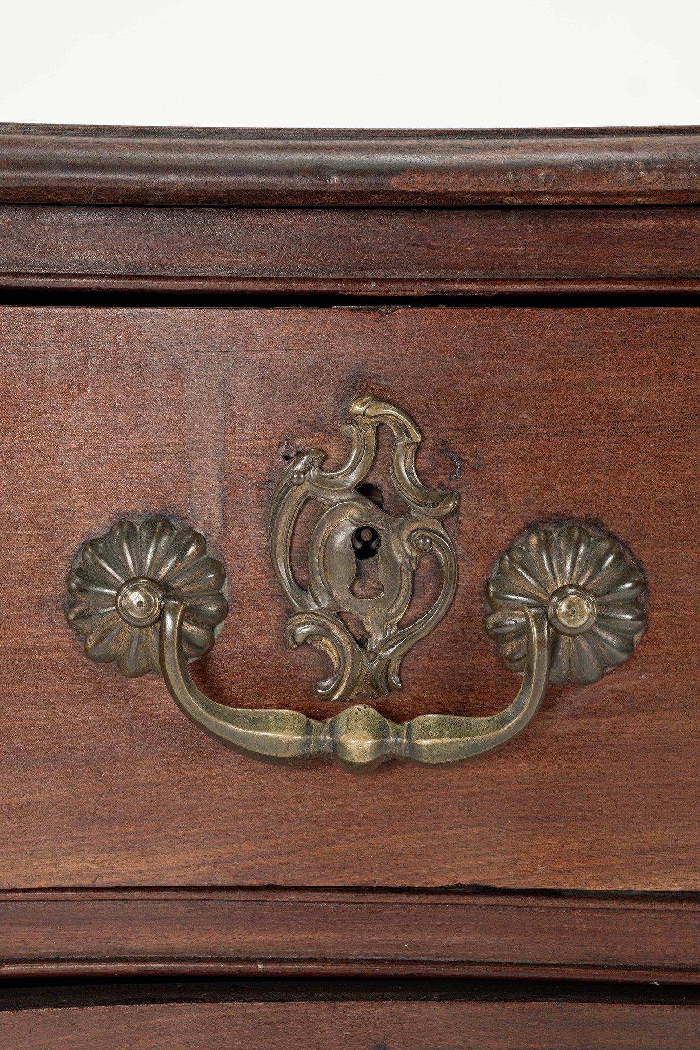 Bronze 19th Century Louis XIV Style Walnut Commode For Sale