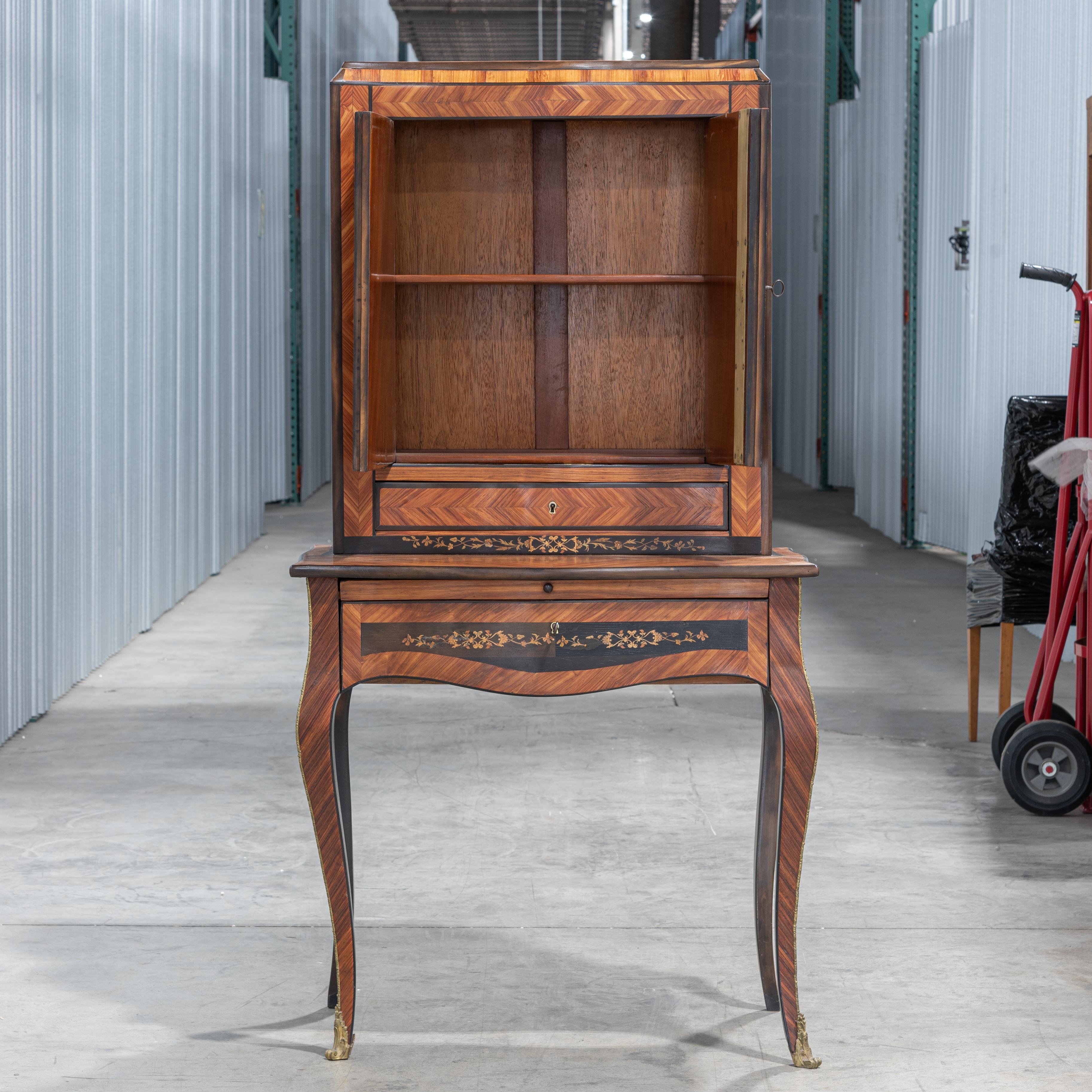 19. Jahrhundert Louis XV Bonheur Du Jour Schreibtisch (Französisch) im Angebot