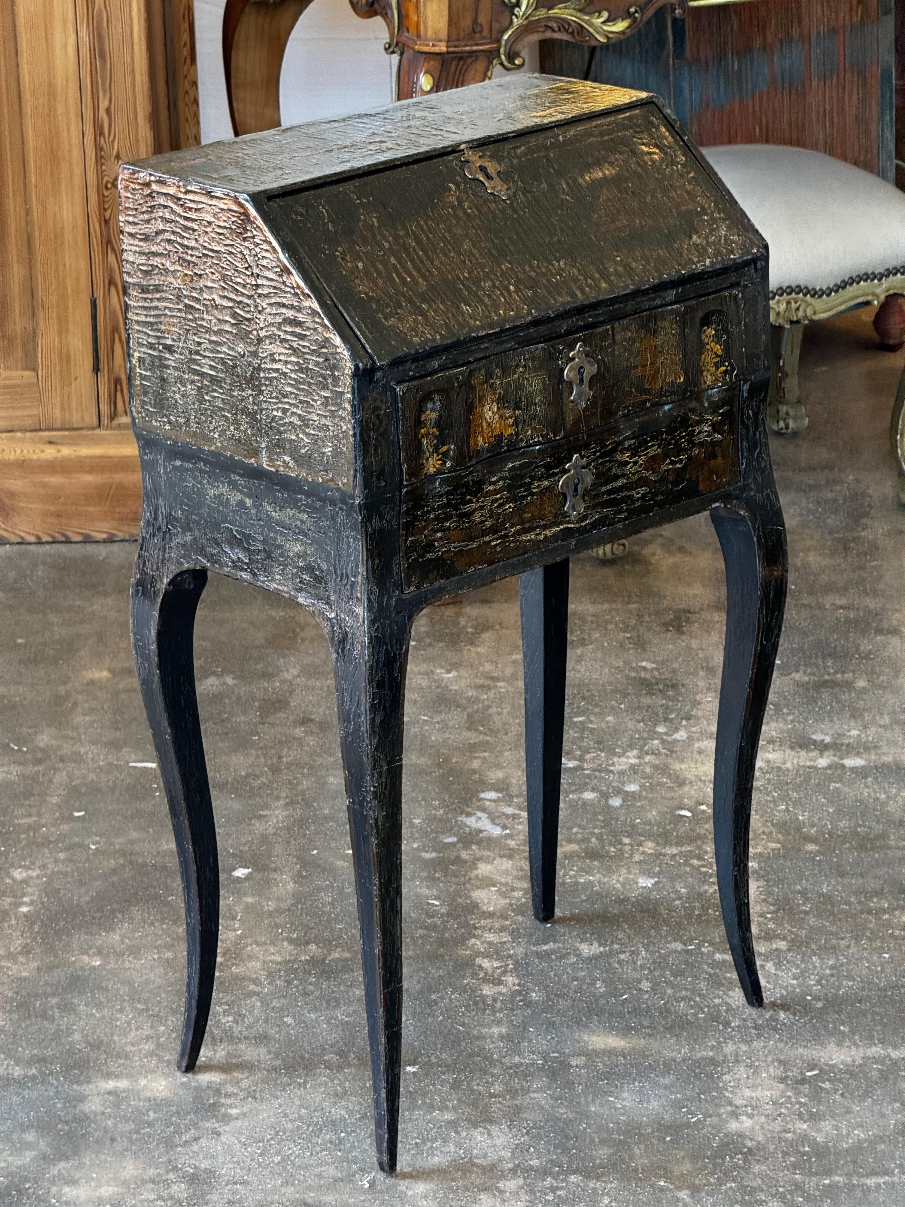 Francese Scrittoio Chinoiserie Luigi XV del XIX secolo in vendita