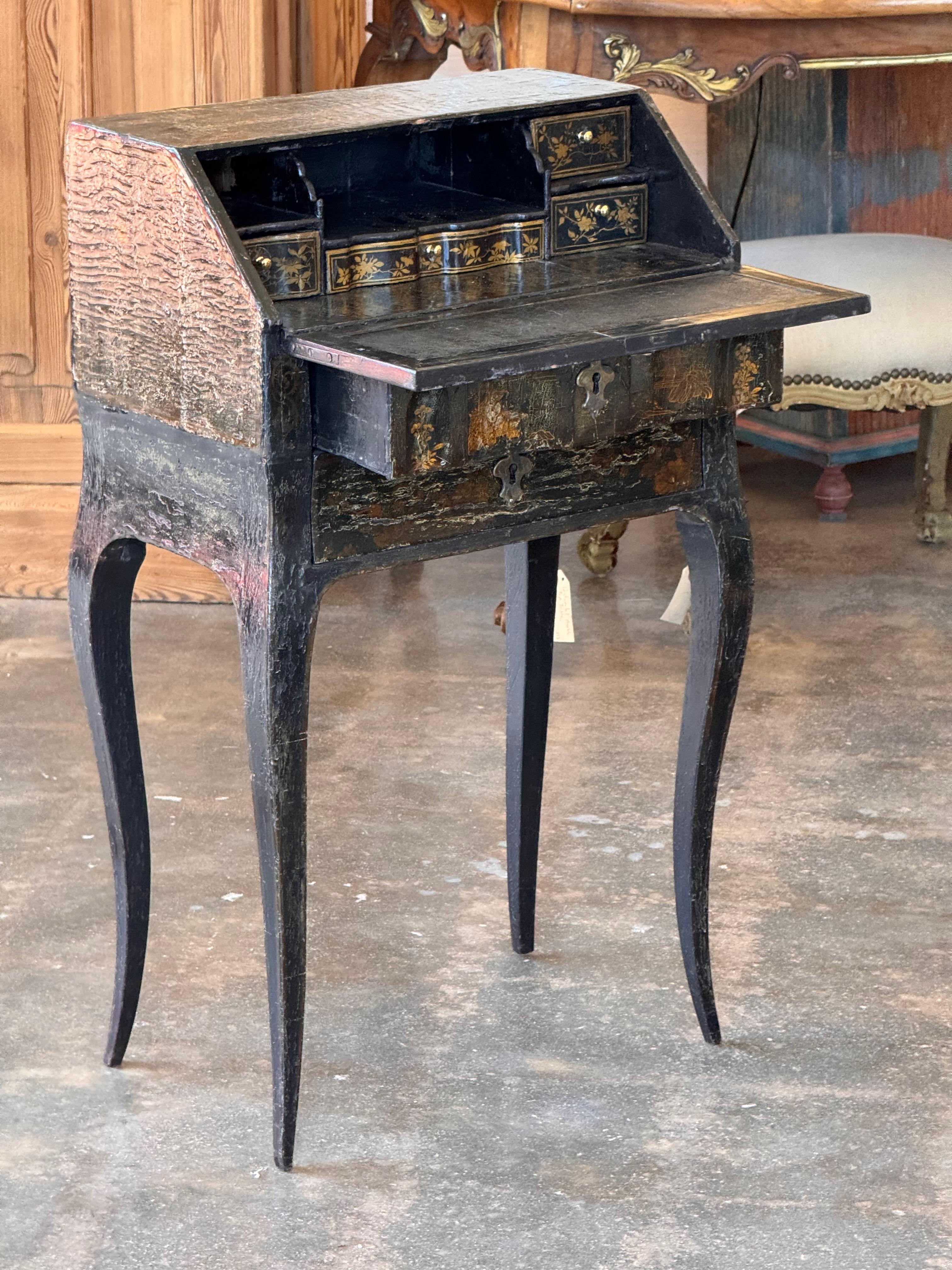 Scrittoio Chinoiserie Luigi XV del XIX secolo In condizioni buone in vendita a Charlottesville, VA