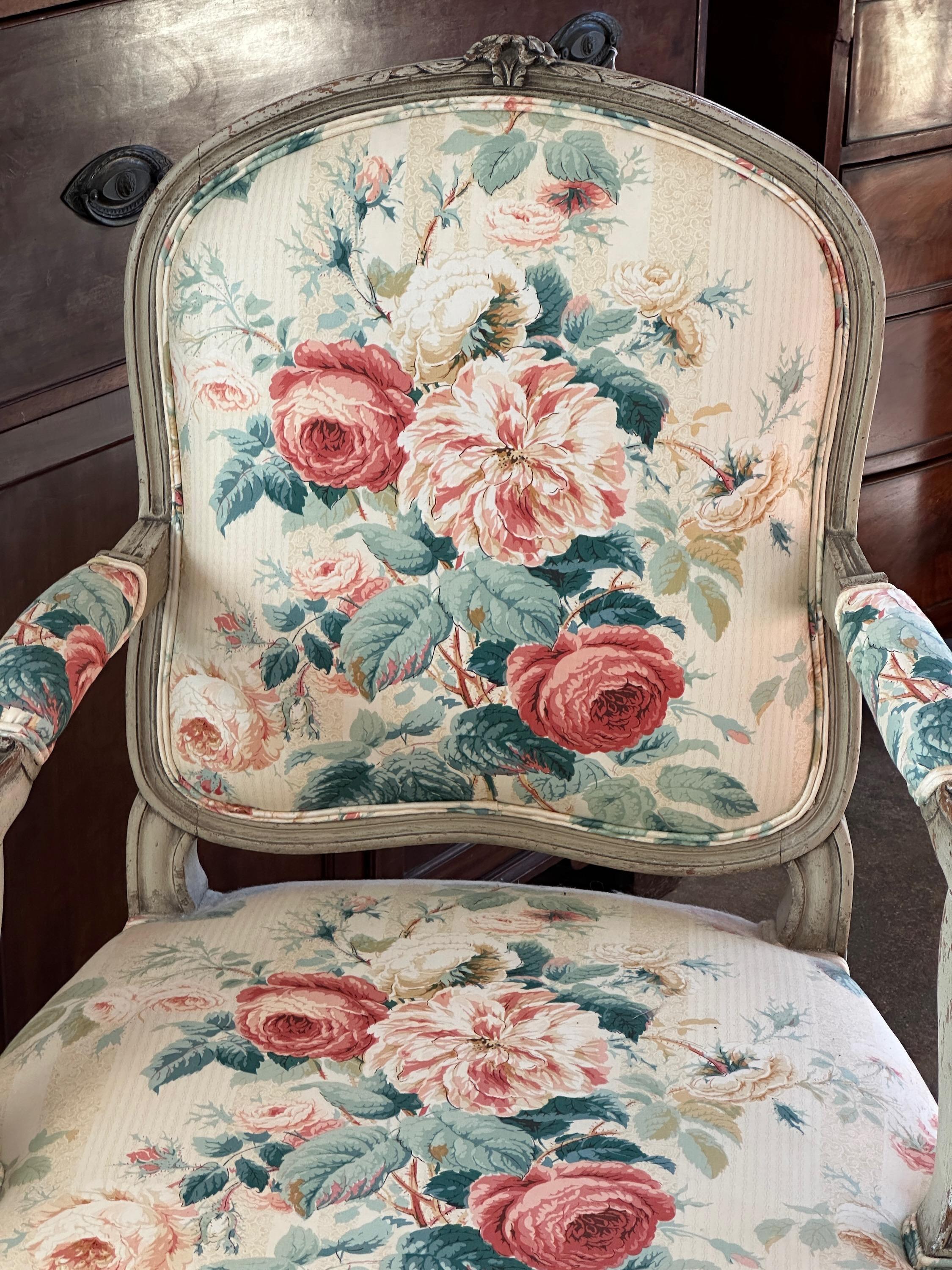 19th Century Louis XV Fauteuil For Sale 1