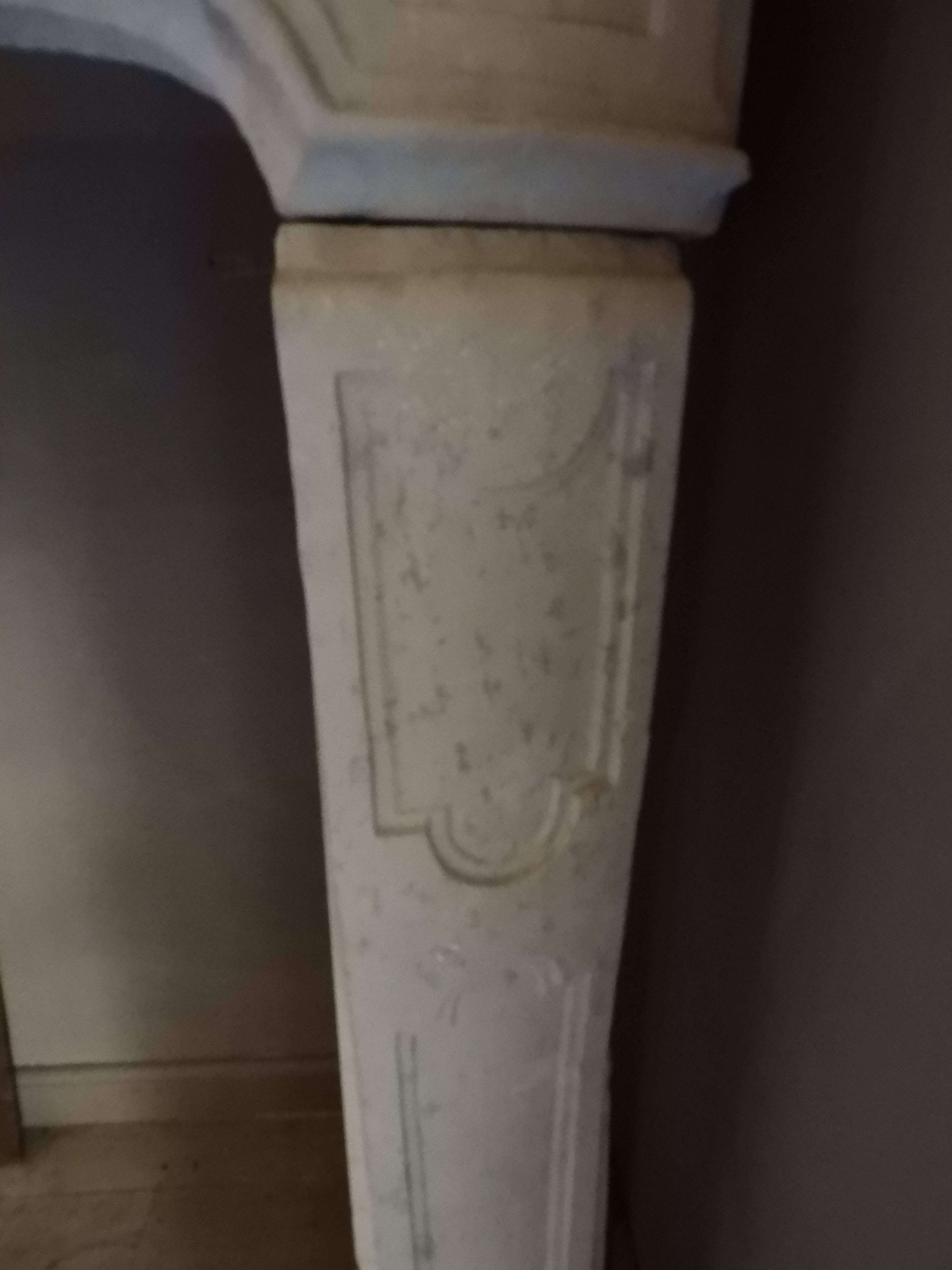 19th Century Louis XV Fireplace in French Limestone For Sale 9
