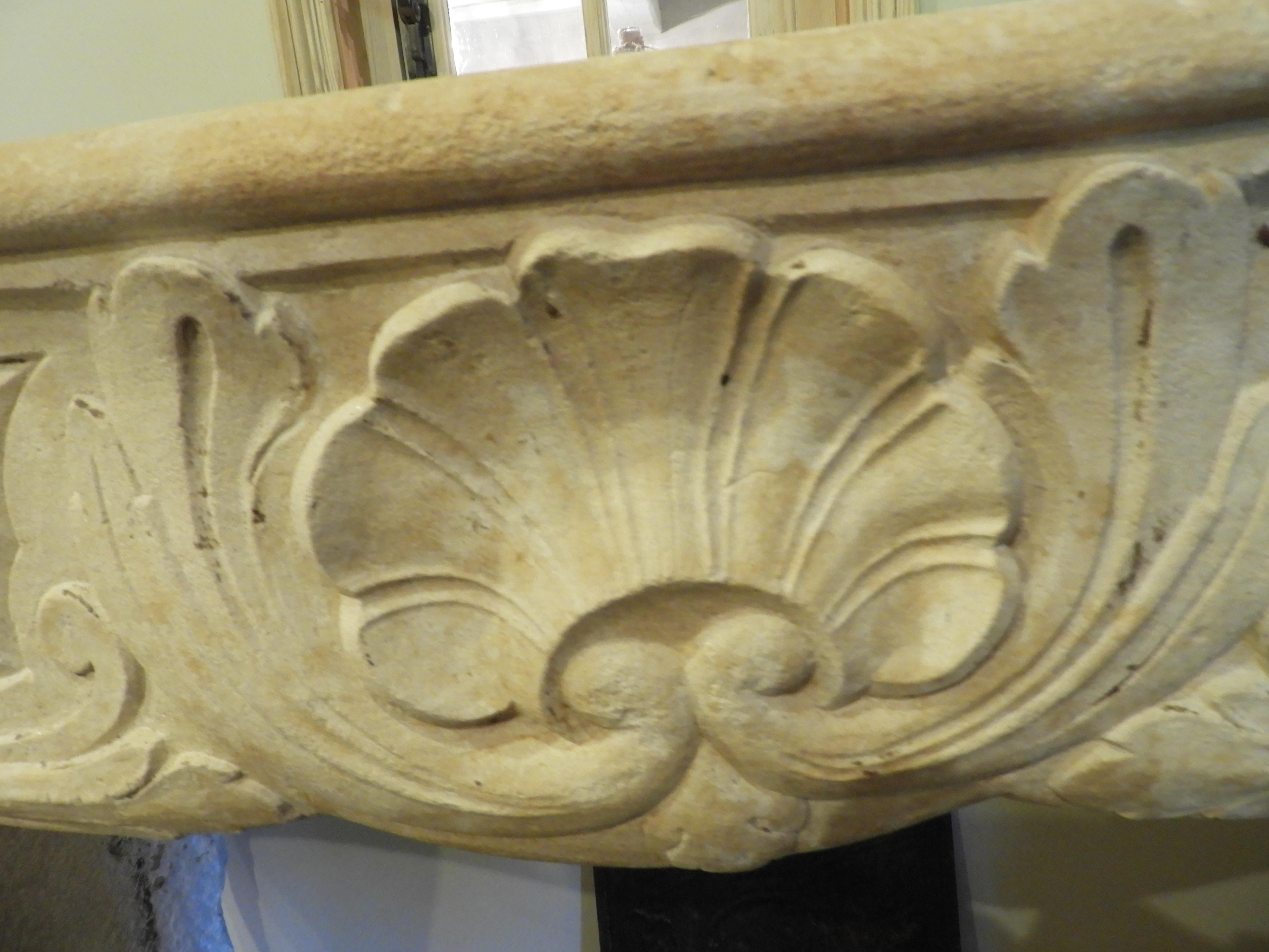 19th Century Louis XV Fireplace in French Limestone For Sale 10