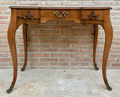 19th Century Louis XV French Desk with Cabriolet Legs, 1890s
