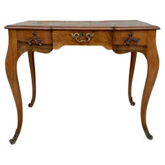 Antique 19th Century Louis XV French Desk with Cabriolet Legs, 1890s
