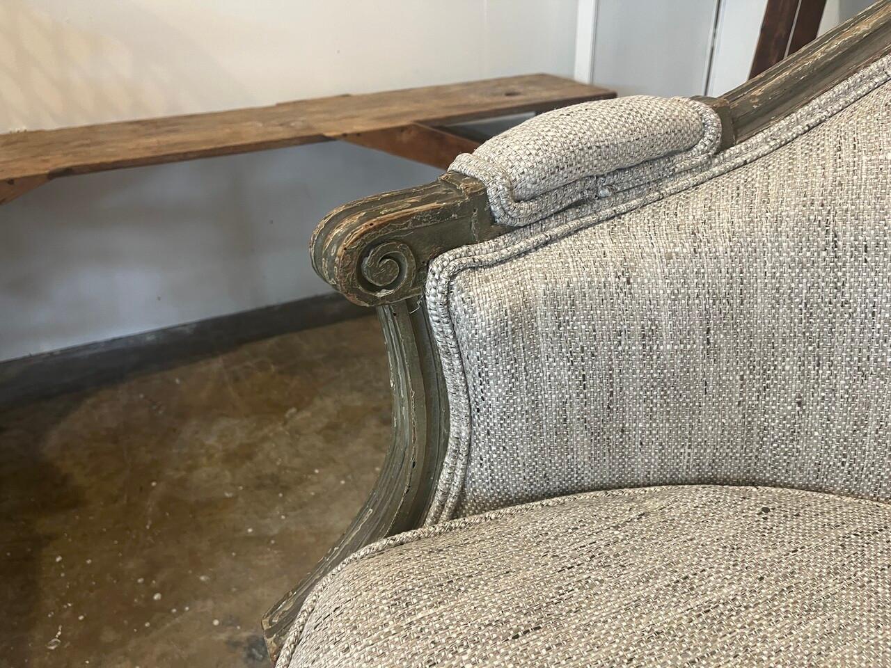Fabric 19th Century Louis XV French Settee For Sale