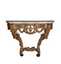 Louis XV Konsole aus Giltwood aus dem 19.