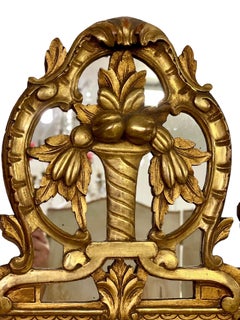 19th Century Régence Giltwood Mantel Mirror, Handcrafted in France
