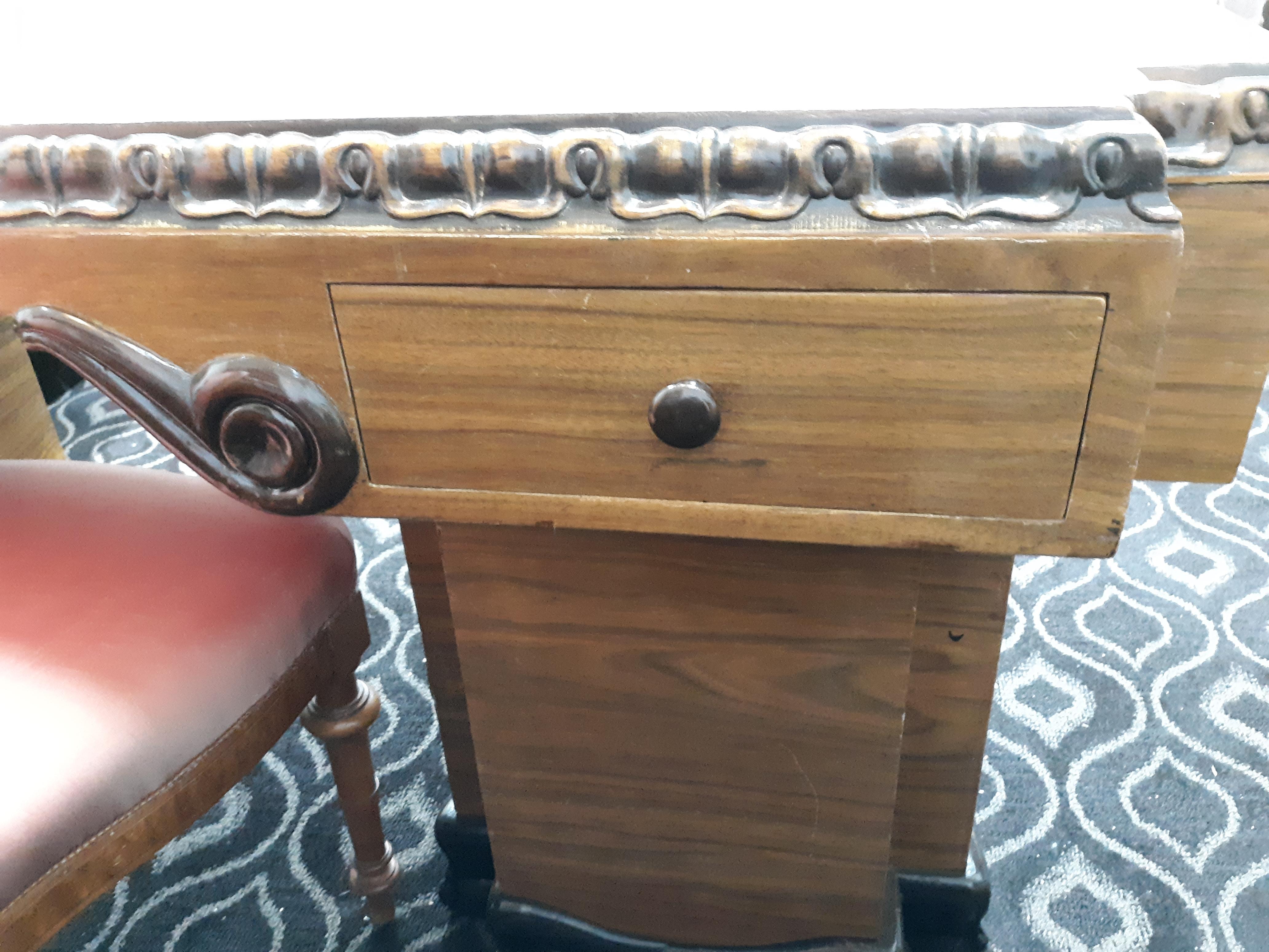 19th Century Louis XV Hardwood Desk with Hidden Drawers For Sale 1