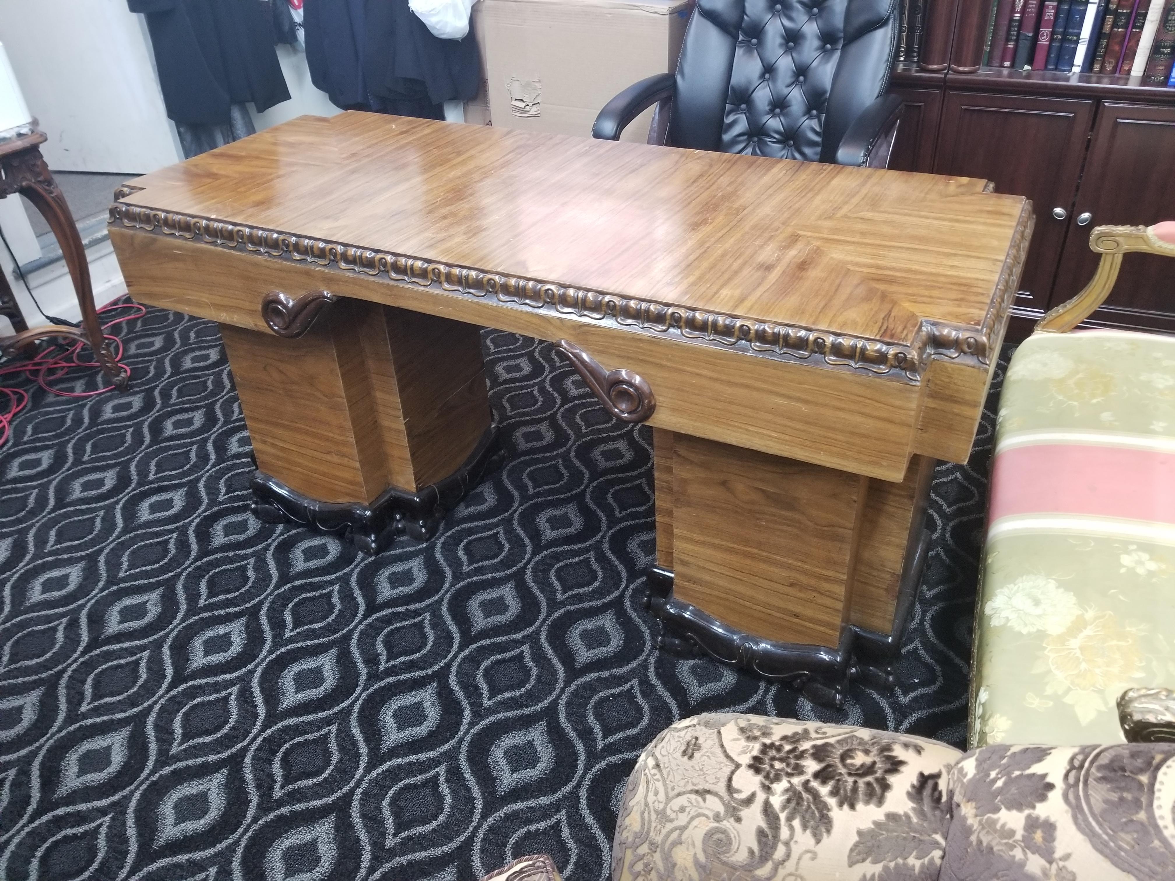 19th Century Louis XV Hardwood Desk with Hidden Drawers For Sale 4