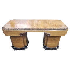 Antique 19th Century Louis XV Hardwood Desk with Hidden Drawers