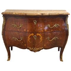 19th Century Louis XV Marble Top Commode