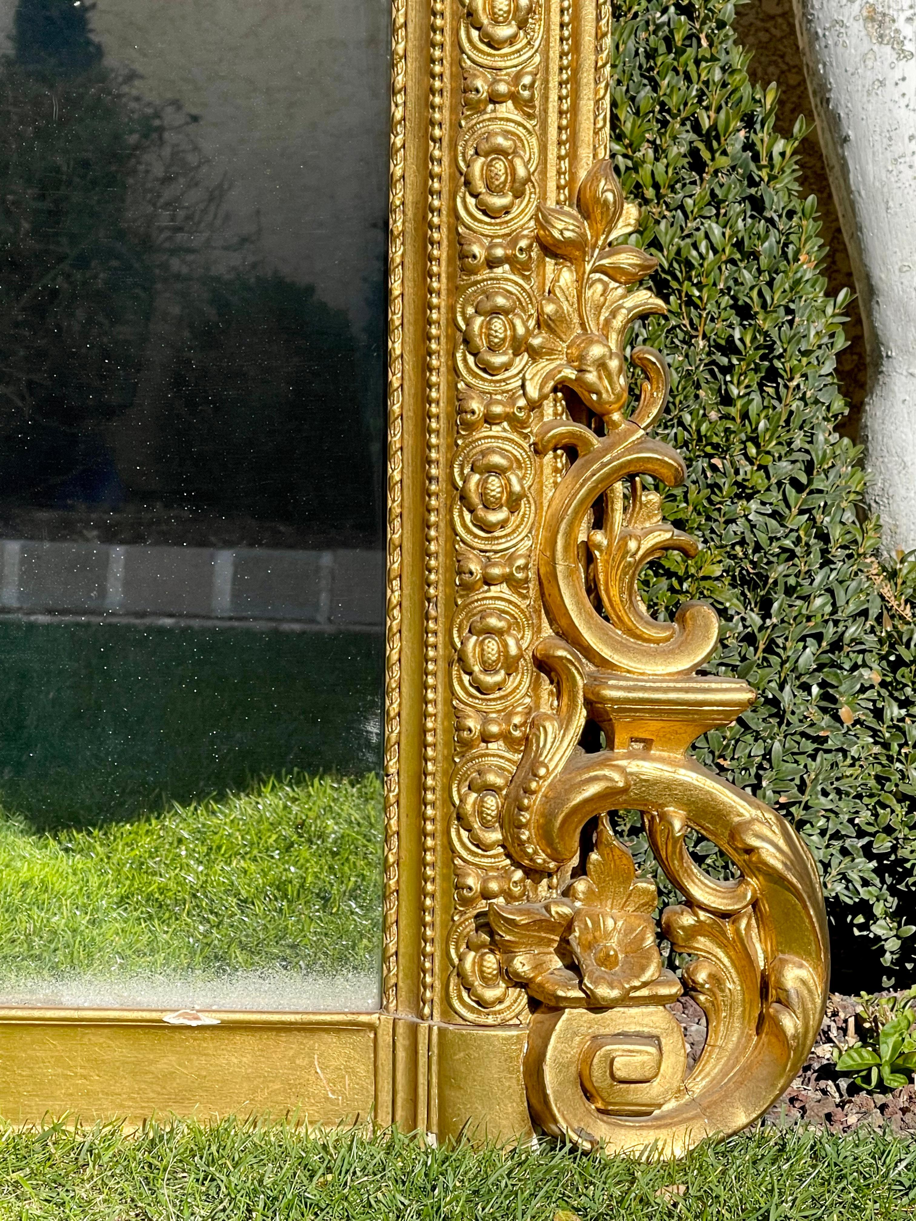 19th Century, Louis XV / Napoleon III Style Large Gilt Mirror 5