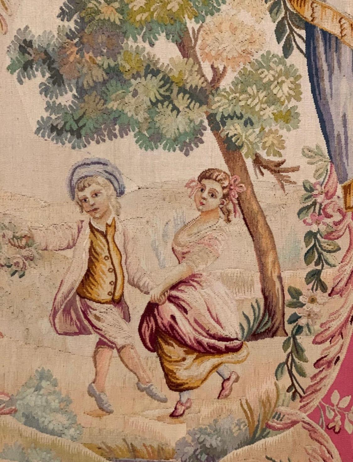 19. Jahrhundert Louis XV Regency vergoldeten Bildschirm und Kaminschirm mit Wandteppichen (Wolle) im Angebot