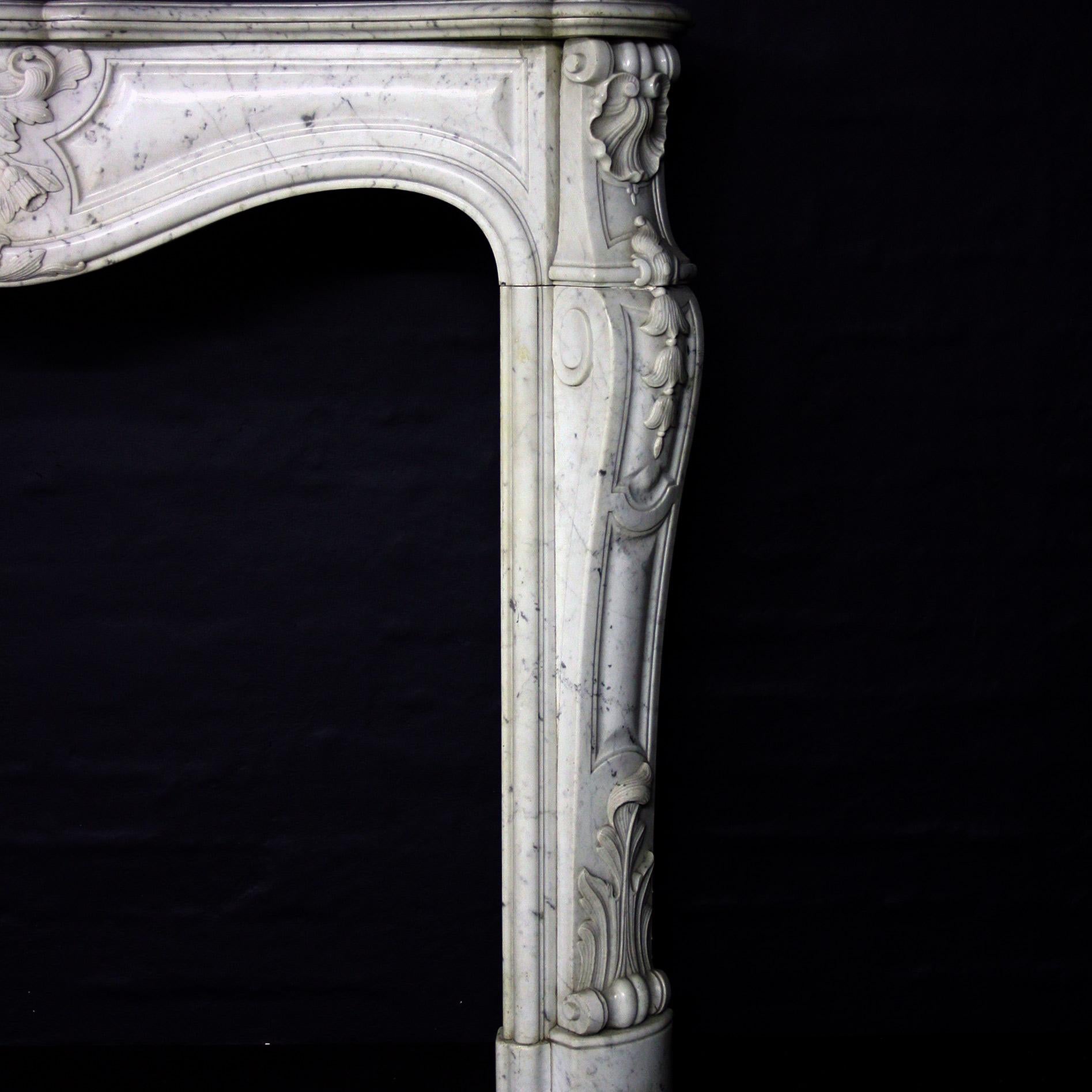 Other 19th Century Louis XV Sicilian Marble Chimneypiece For Sale