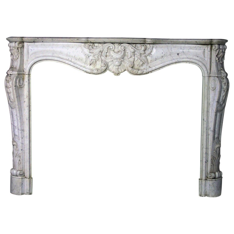 19th Century Louis XV Sicilian Marble Chimneypiece For Sale at 1stDibs