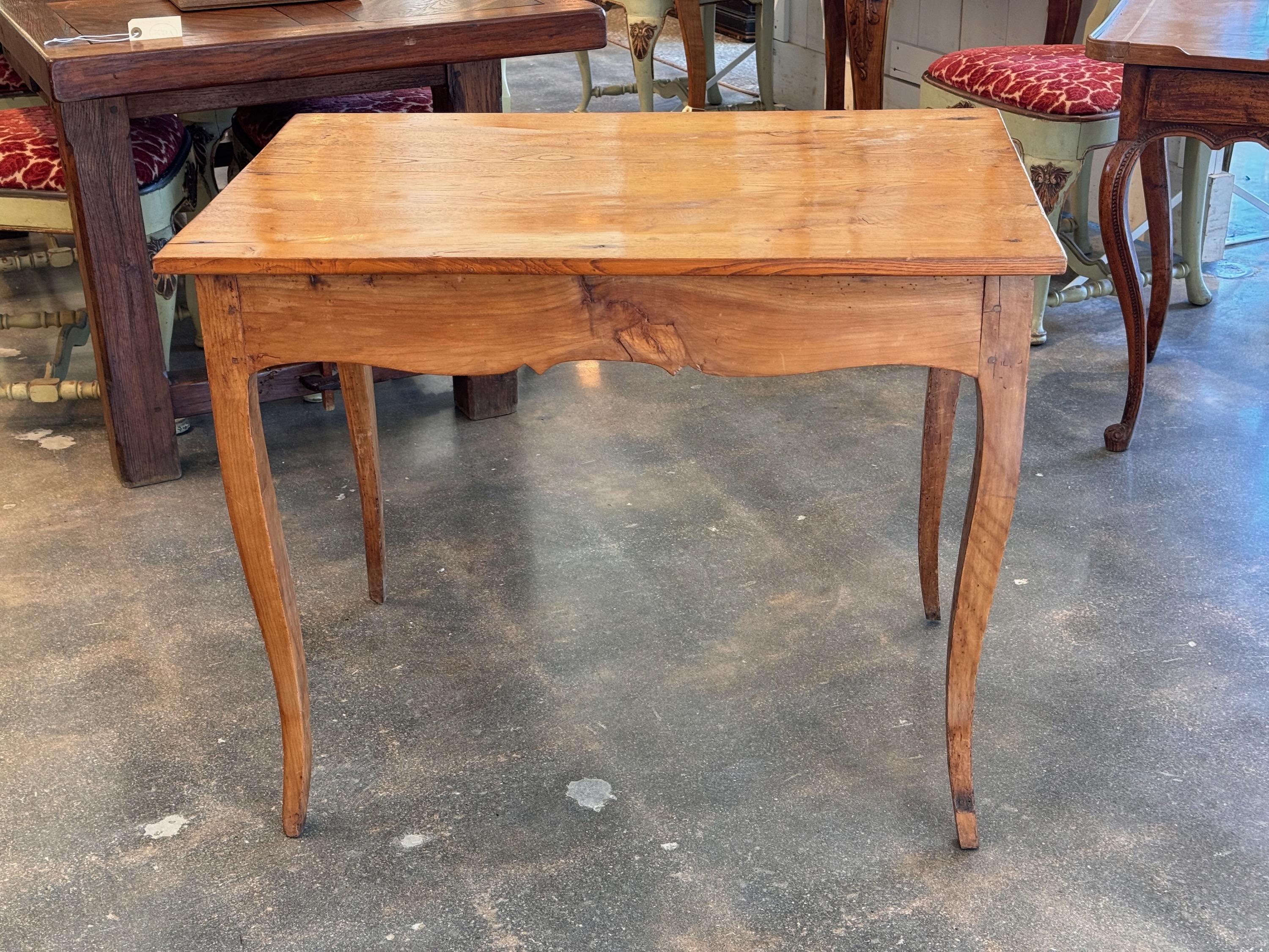 A wonderful French table with one drawer .