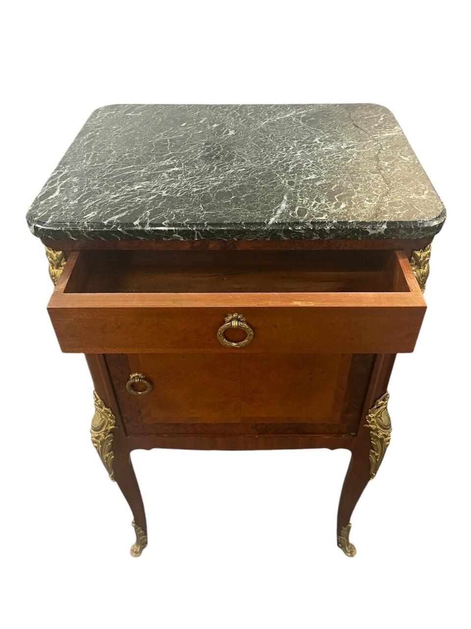 French 19th Century Louis XV Side Table Nightstand For Sale