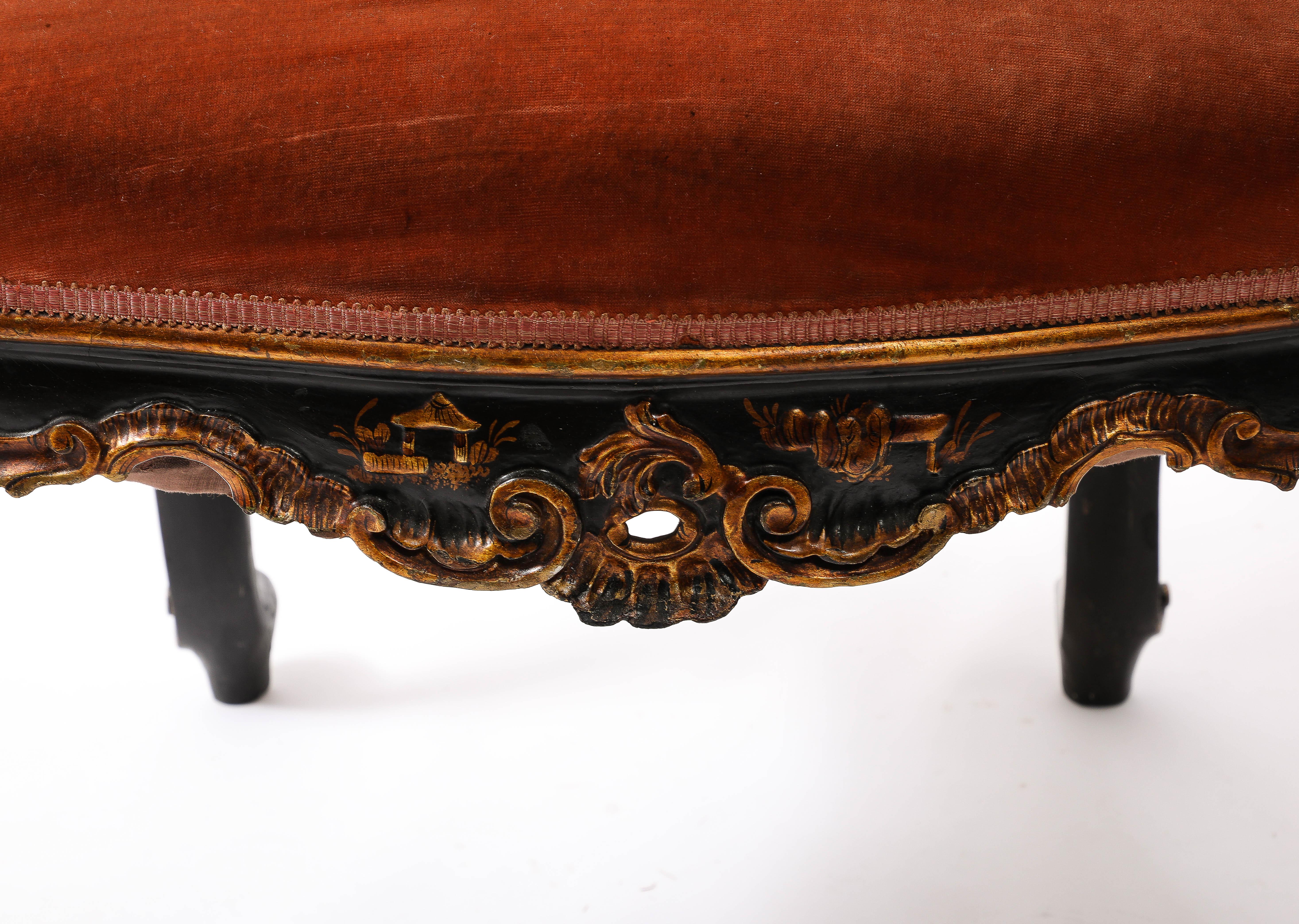 20th Century 19th Century Louis XV Style Baroque Chairs in Velvet Upholstery, France 1900's For Sale