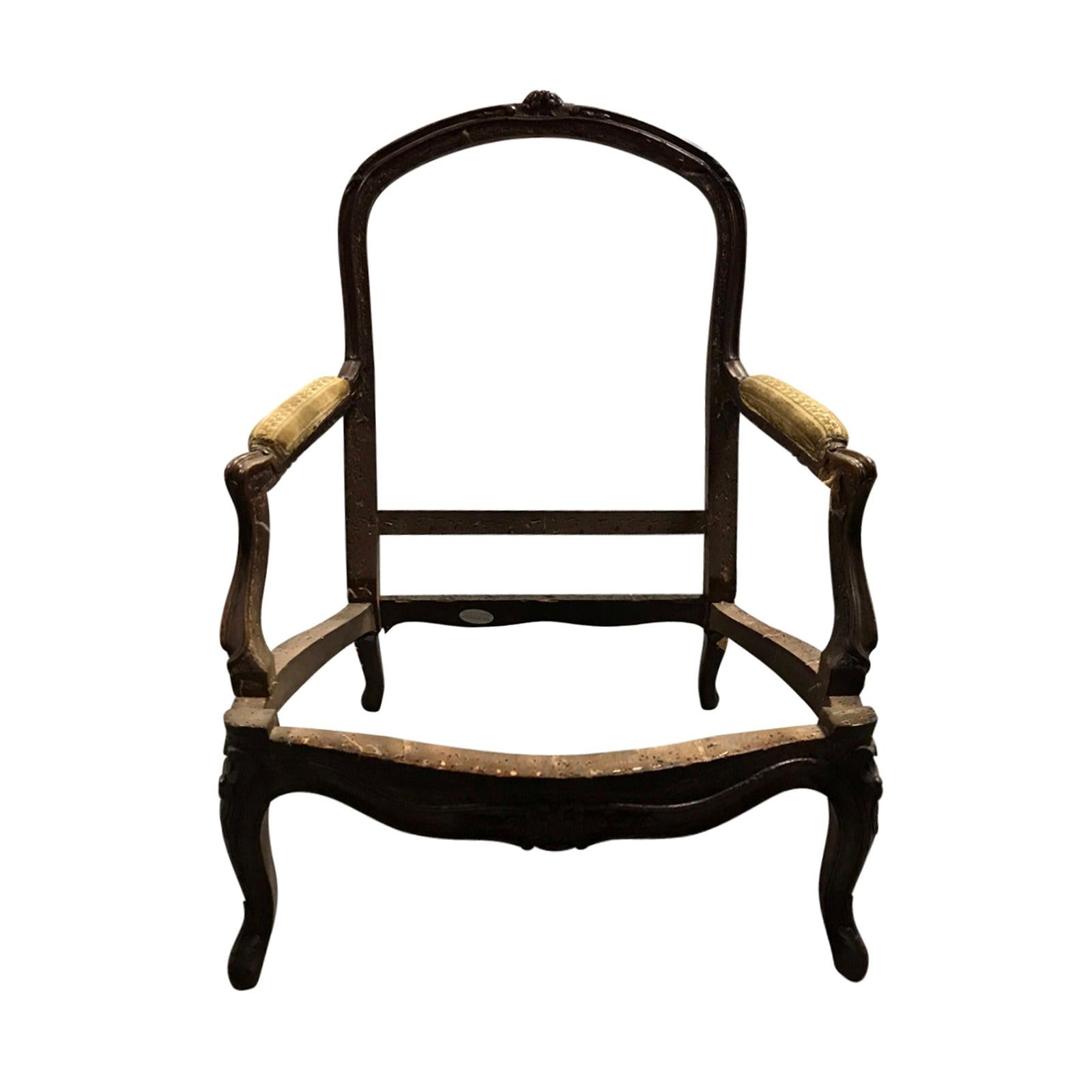 19th Century Louis XV Style Bergère Chair Frame