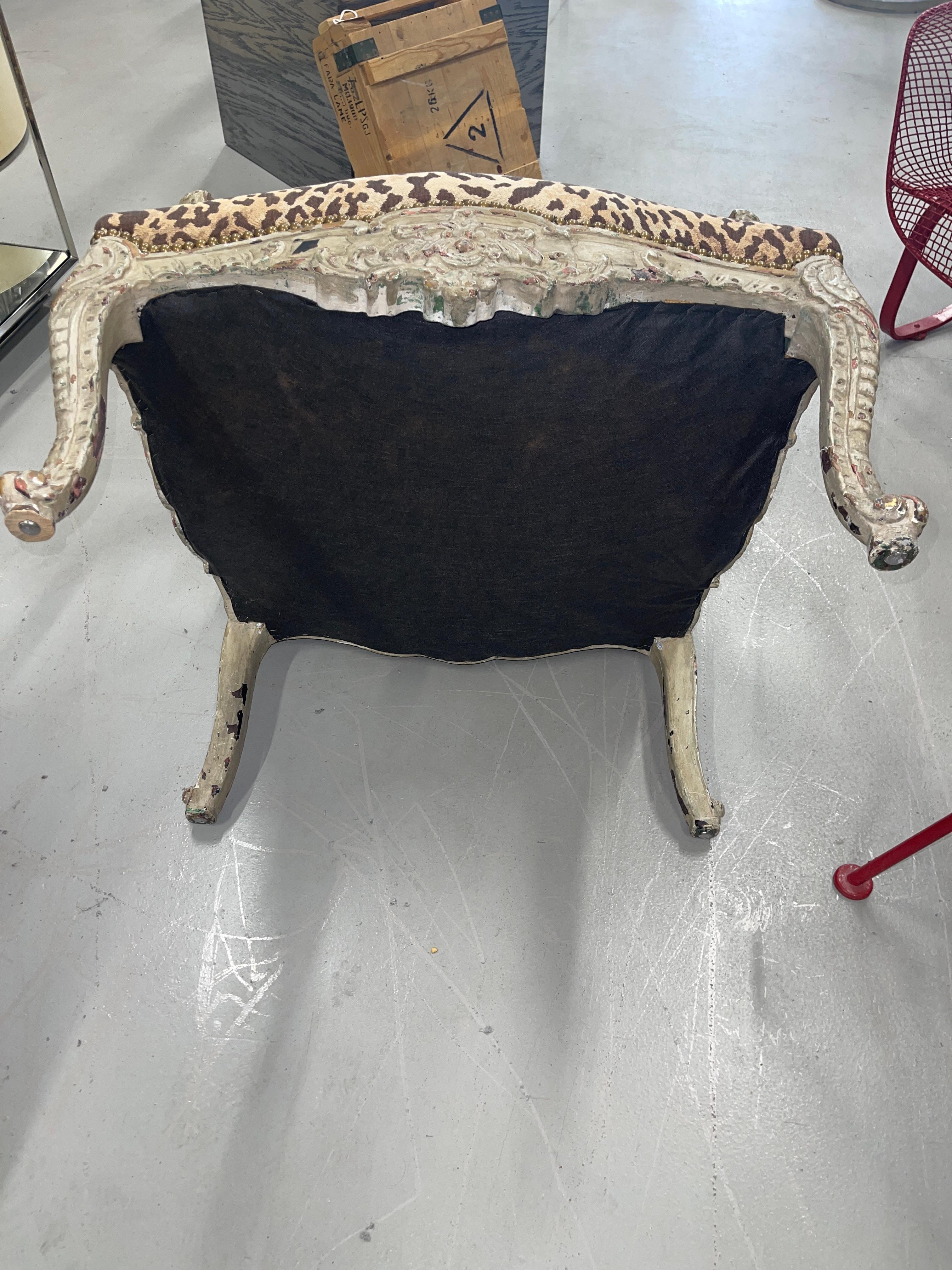 19th Century Louis XV Style Bergere Part of a Suite of 4 7