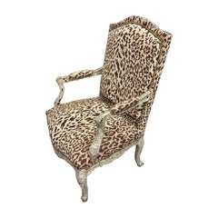 Bergère de style Louis XV du 19ème siècle, partie d'une suite de 4 pièces