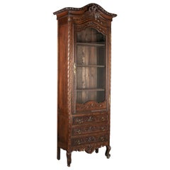 19th Century Louis XV Style Bonnetiére or Display Cabinet
