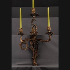 19th Century Louis XV Style Bronze Wall Light