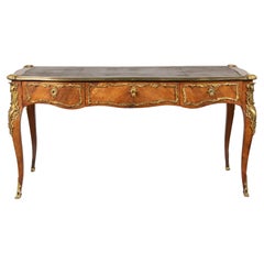 19th Century Louis XV Style "Bureau Plat" Desk with Leather Top