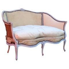 Canapé peint de style Louis XV du 19ème siècle