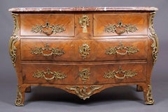 19th Century Louis XV Style Chest of Drawers with Marble Top