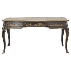 Bureau Plat de Chinoiserie Estilo Luis XV Siglo XIX Bureau Plat de Chinoiserie Estilo Luis XV Siglo XIX