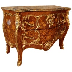 Antique 19th Century Louis XV Style Commode, Stamped