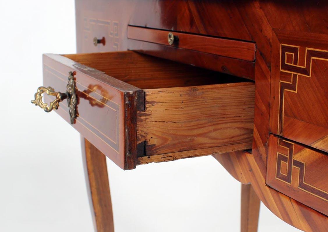 French 19th Century Louis XV Style Dressing Table, Plum Wood, France, circa 1890