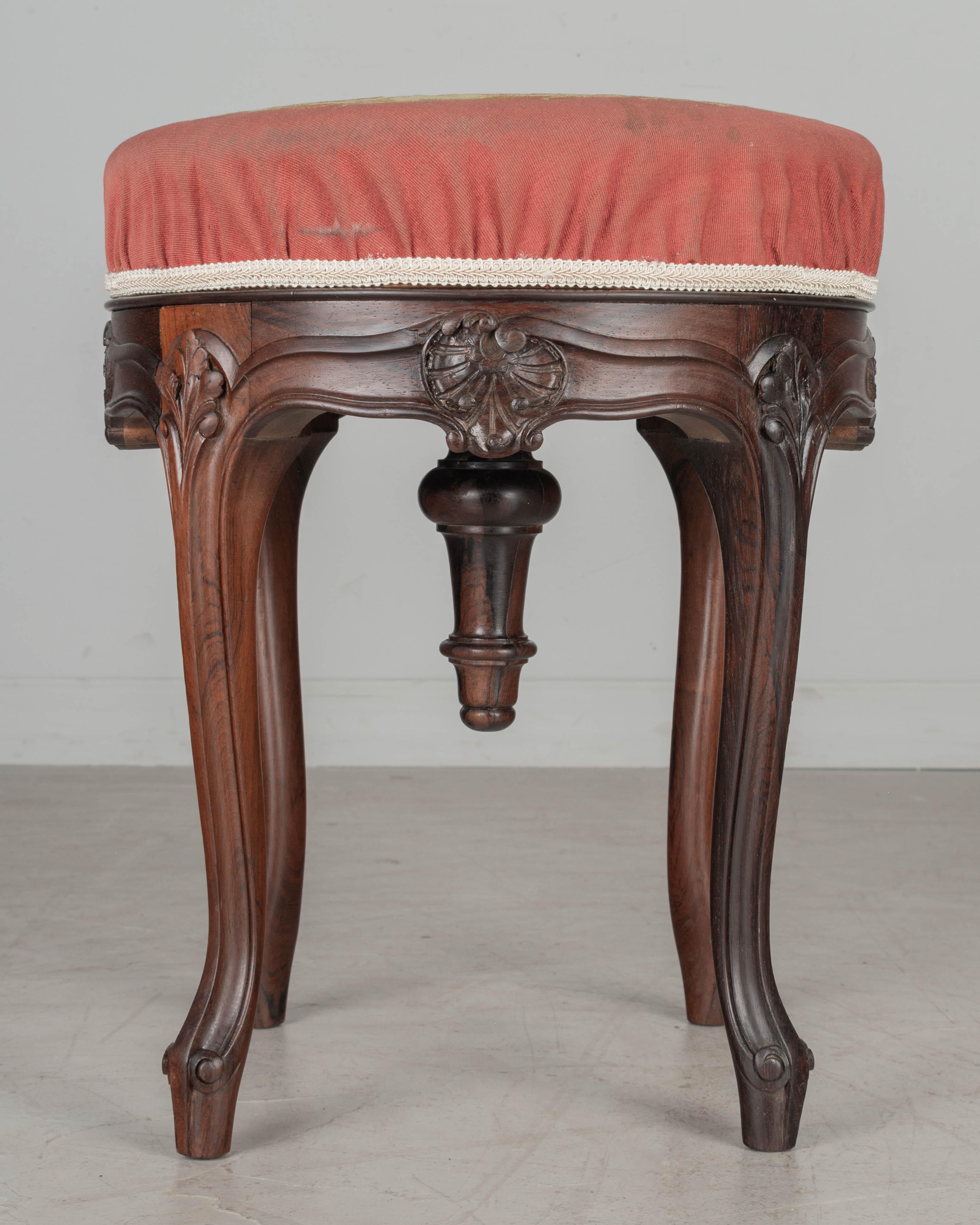 19th Century Louis XV Style French Adjustable Stool For Sale 5