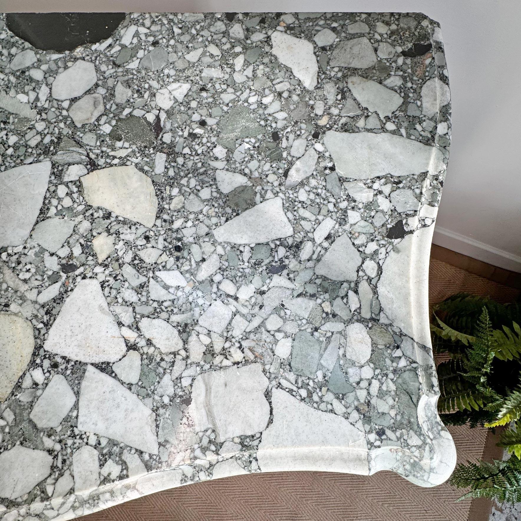 19th Century Louis XV Style French Dark Ocean Blue Chinoiserie Commode For Sale 4