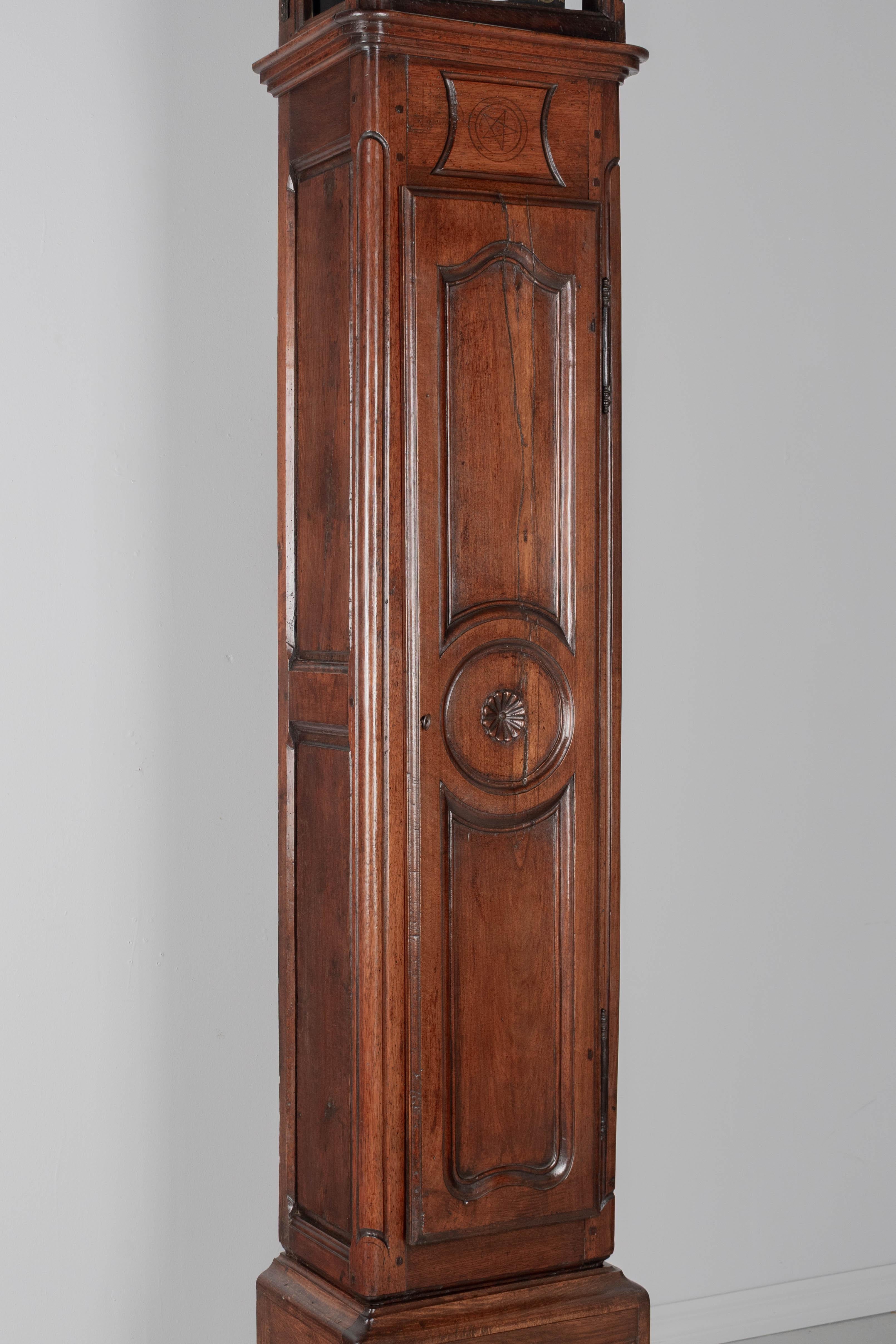 19th Century Louis XV Style French Tall Case Clock In Good Condition For Sale In Winter Park, FL