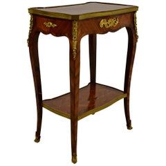 19th Century Louis XV Style Fruitwood and Golden Bronze French Centre Table