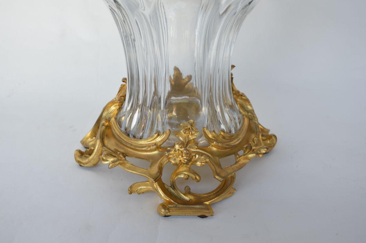 19th Century Louis XV Style Glass and Gild Ormolu Candelabra by Henri Vian For Sale 2