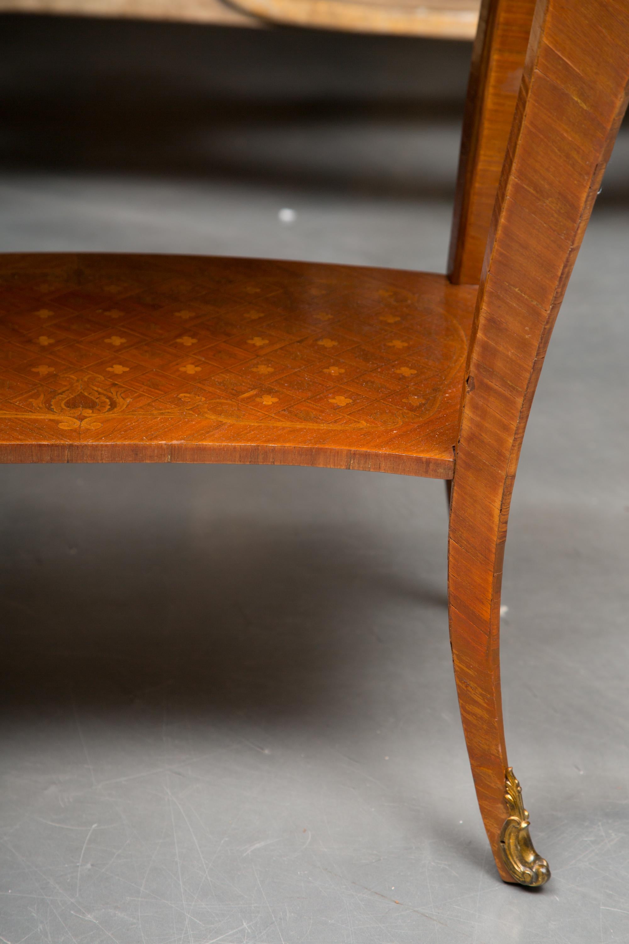 19th Century Louis XV Style Inlaid Side Table 3