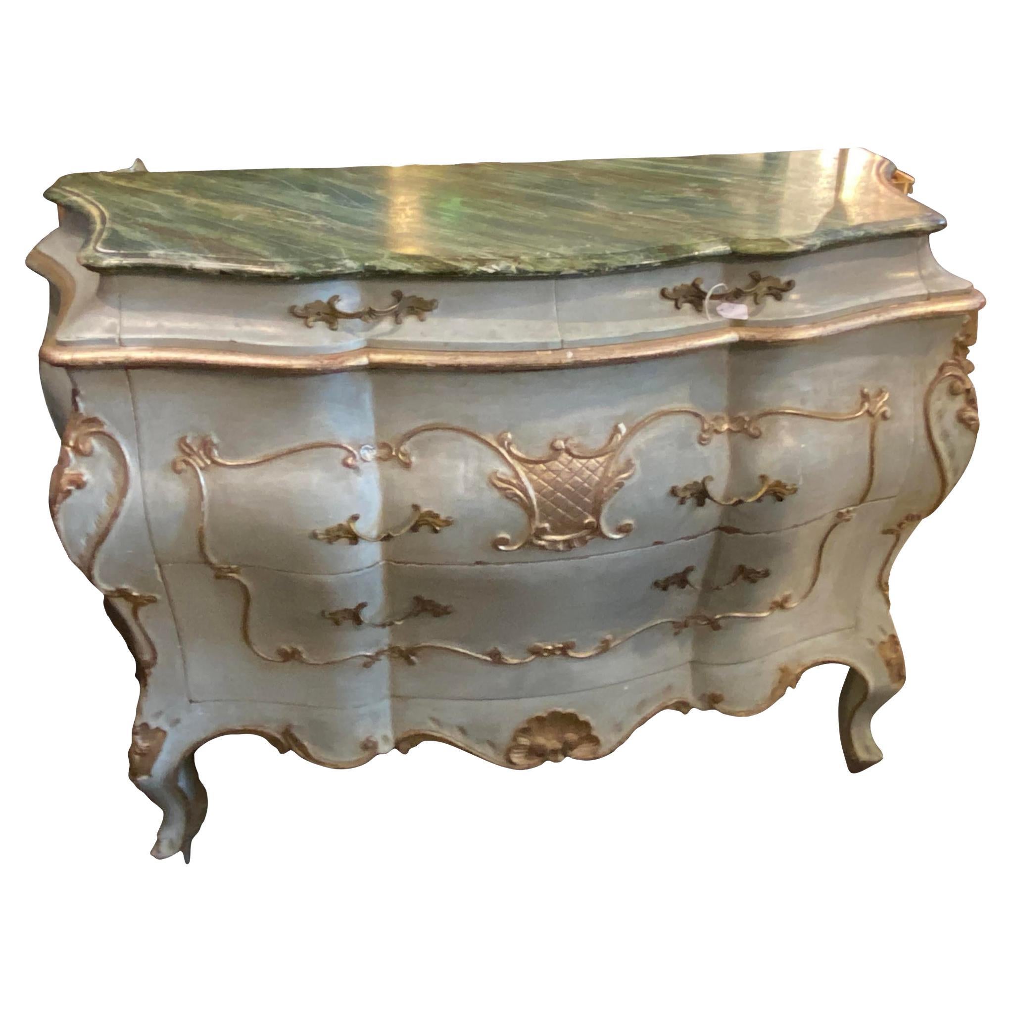19th Century Louis XV Style Lacquered Venetian Commode For Sale