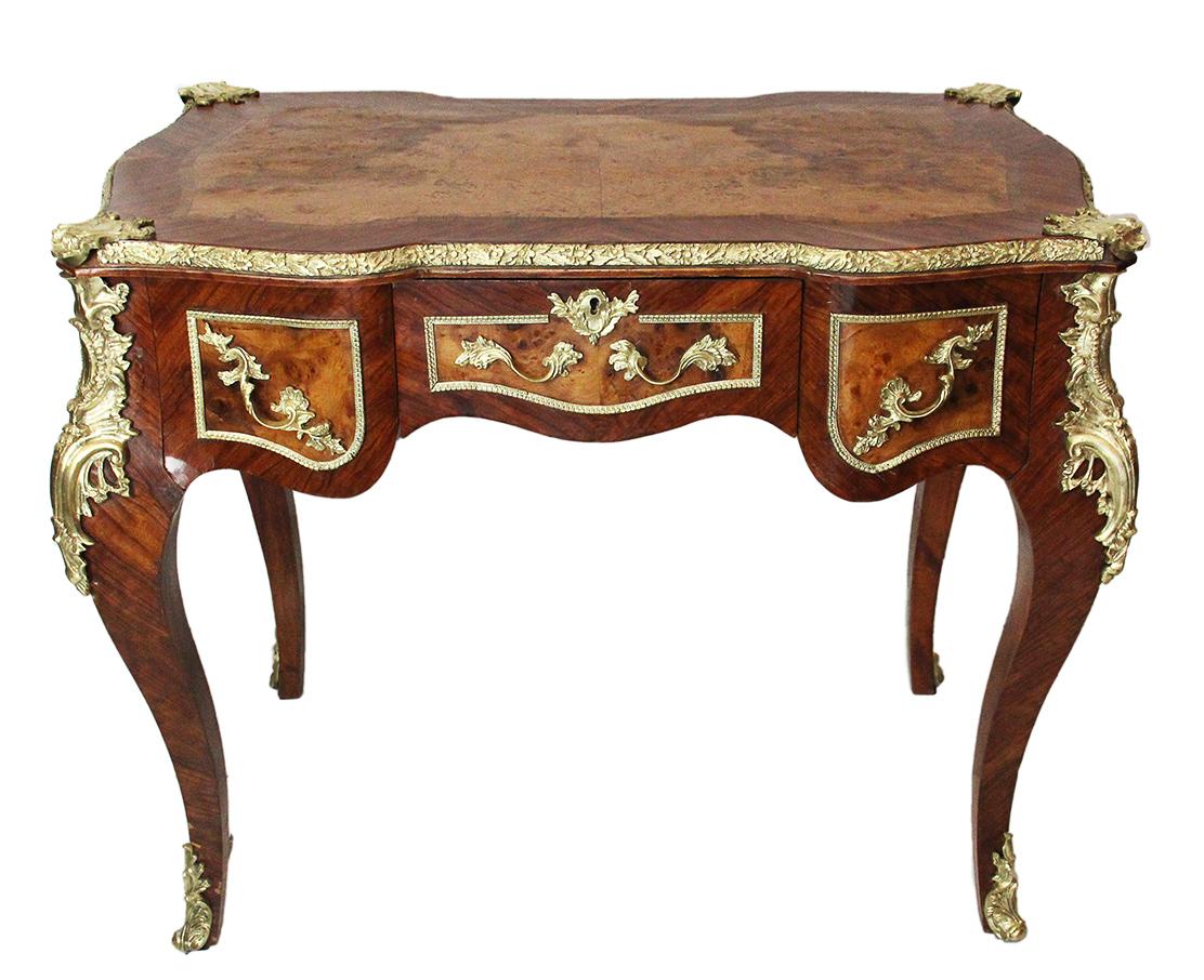 19th Century Louis XV Style Lady's Desk in Rosewood and Burl For Sale 5