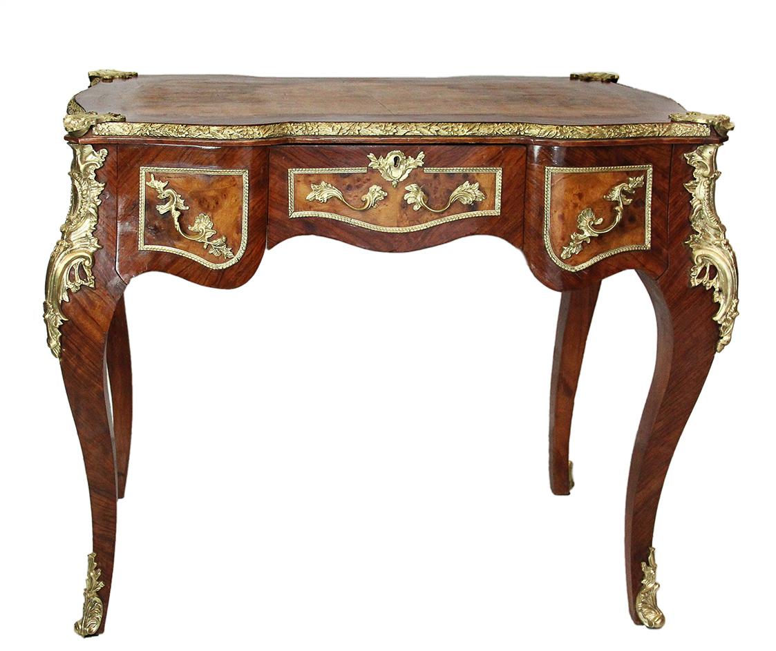 19th Century Louis XV Style Lady's Desk in Rosewood and Burl For Sale 4