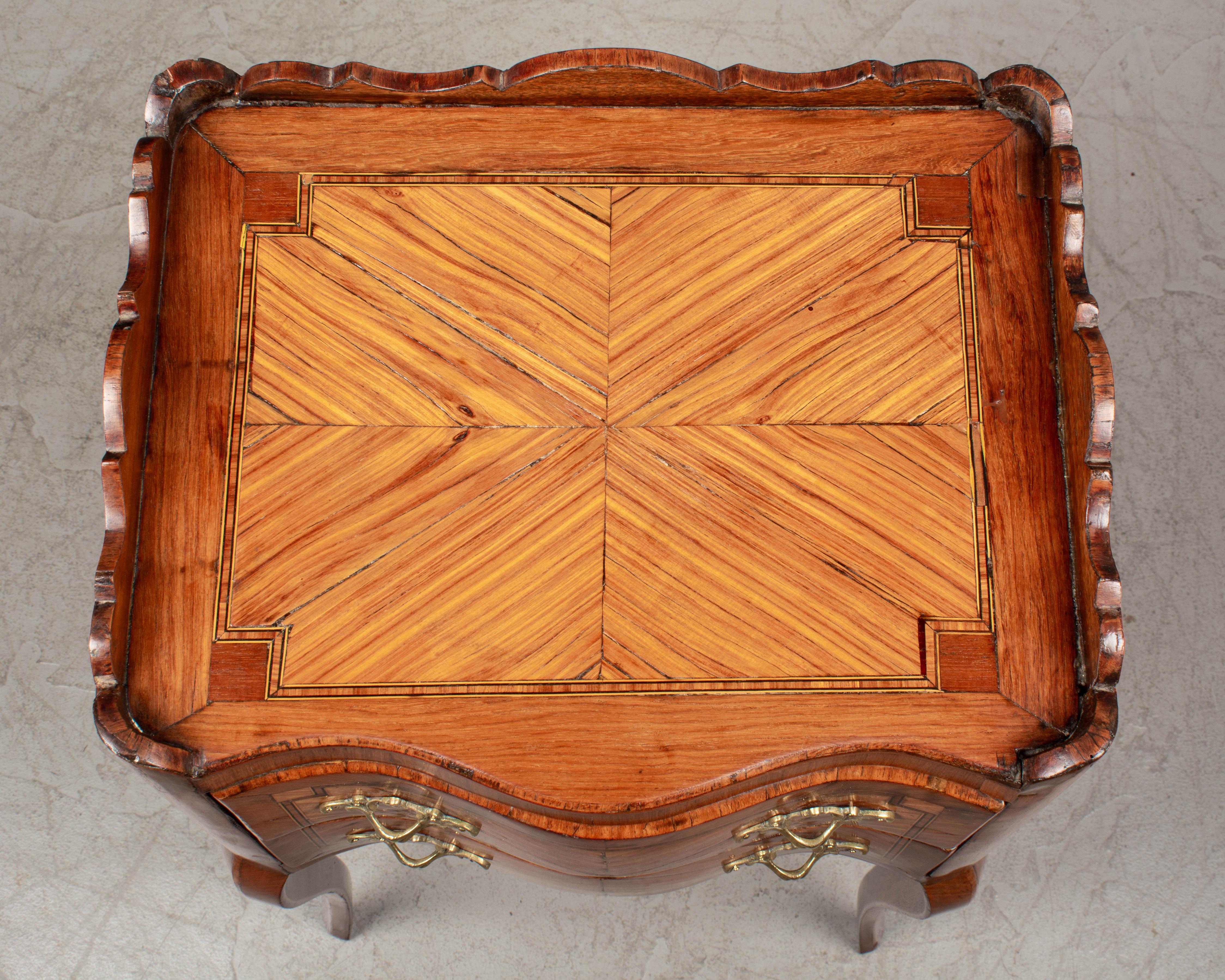 19th Century Louis XV Style Marquetry Side Table For Sale 4