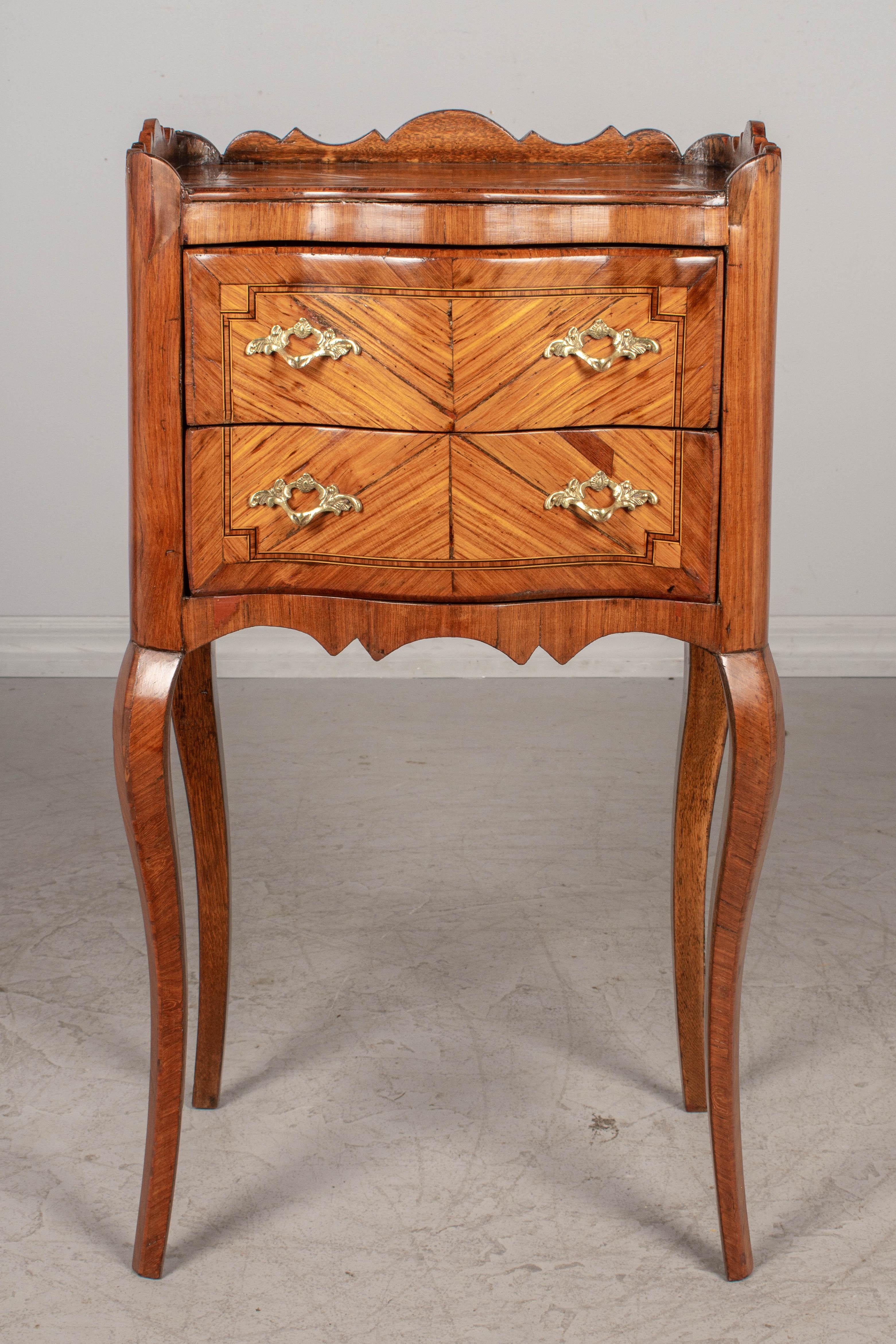 19th Century Louis XV Style Marquetry Side Table In Good Condition For Sale In Winter Park, FL