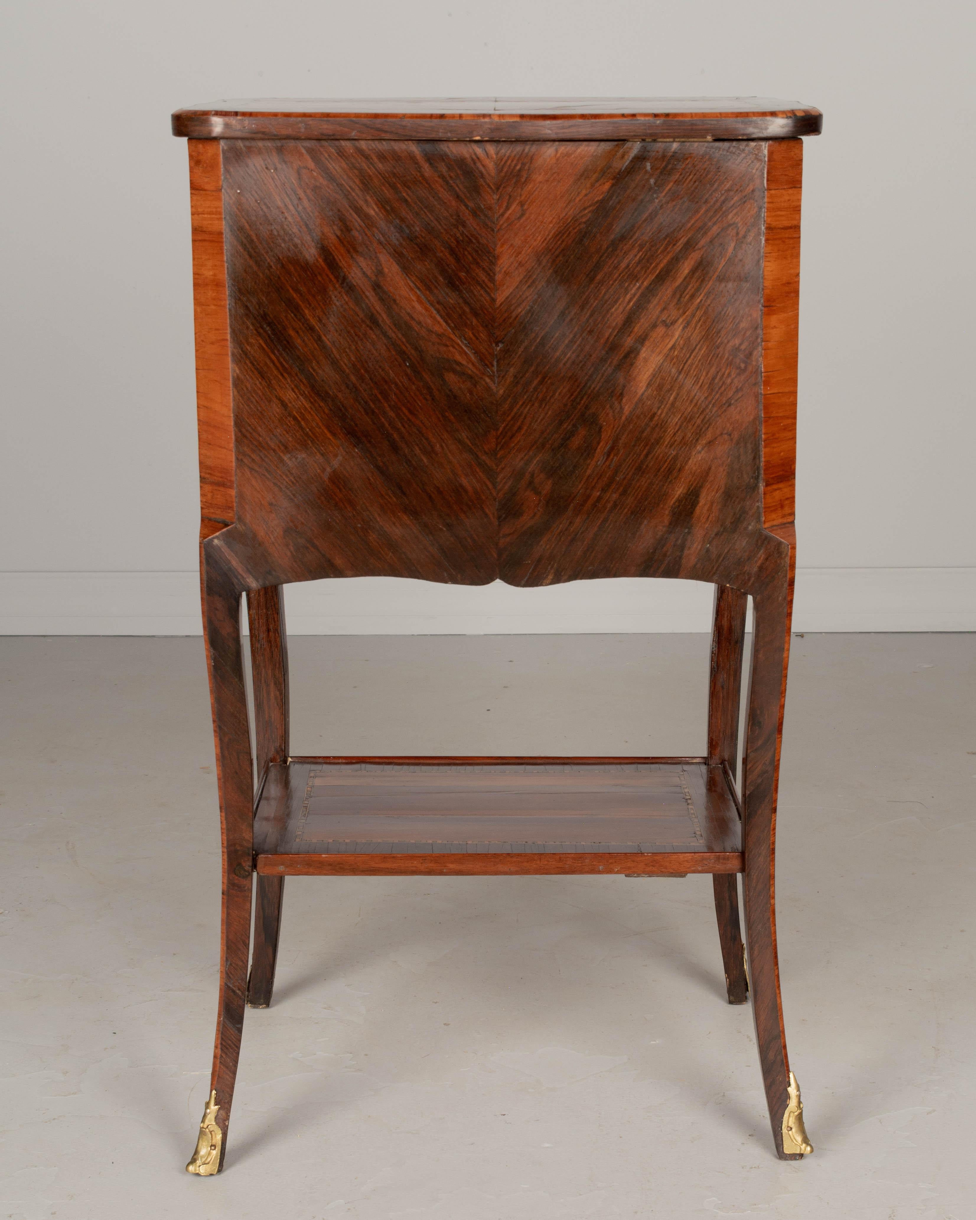 19th Century Louis XV Style Marquetry Side Table In Good Condition For Sale In Winter Park, FL