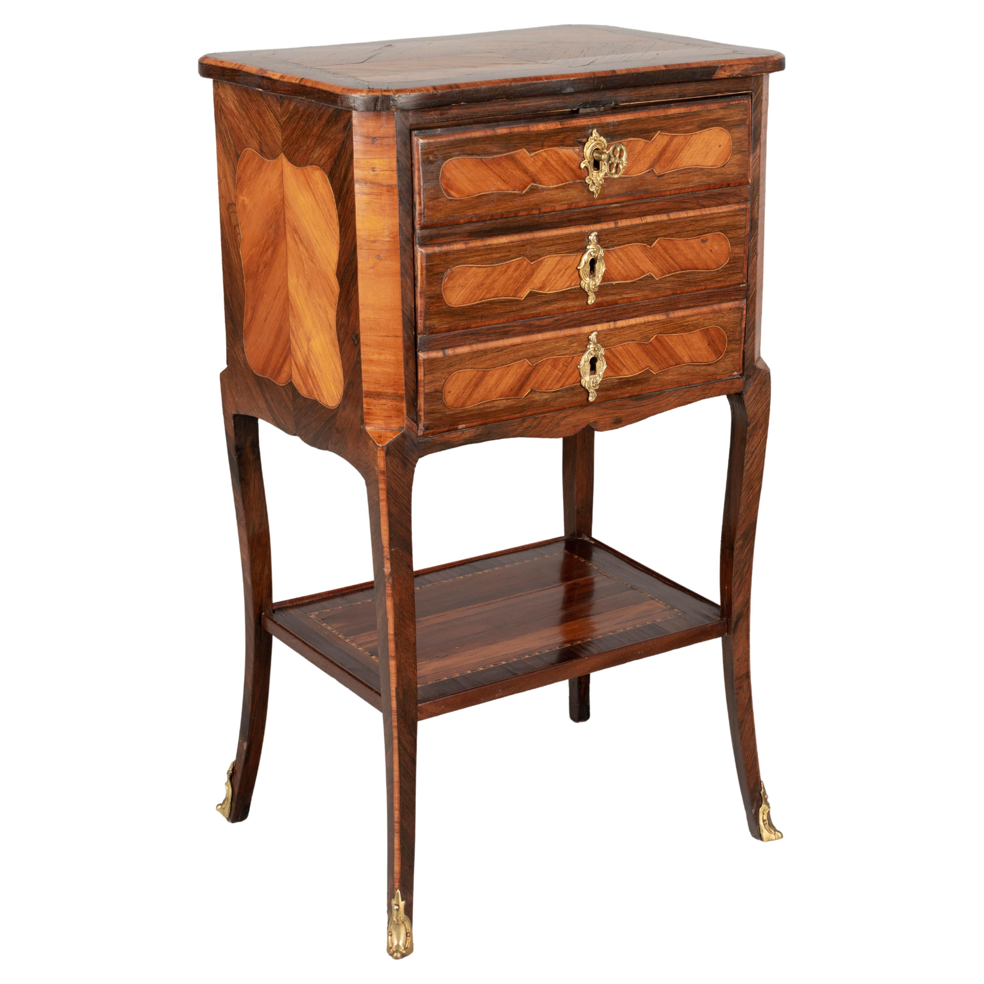 19th Century Louis XV Style Marquetry Side Table